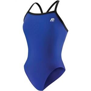 NEW A3 PERFORMANCE women's one piece swimsuit in royal with black trim
